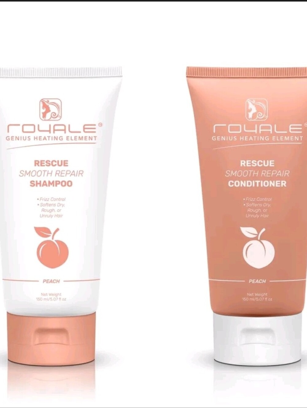 Royale-Rescue Smooth Repair Peach Shampoo & Conditioner (Peach)